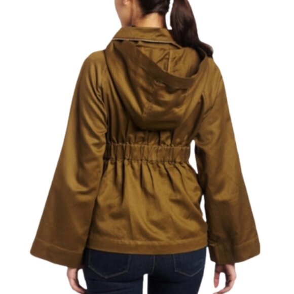 French Connection Underground Purple Twill Cotton & Linen Jacket Women's Size 10 - Picture 14 of 15